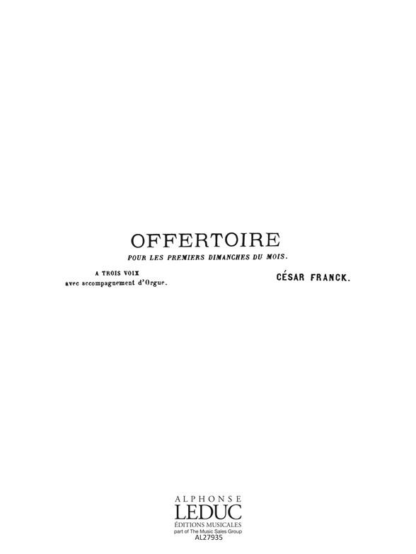 Franck Domine Deus In Simplicitate Offertoire 1er Dim Stb A Cappella