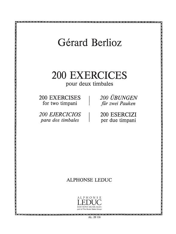 Gérard Berlioz: 200 Exercices (Percussions 2)