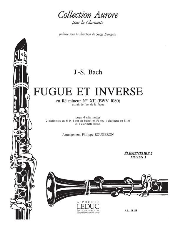 Bach Js Rougeron Fugue Et Inverse 4 Clarinets Score/Parts