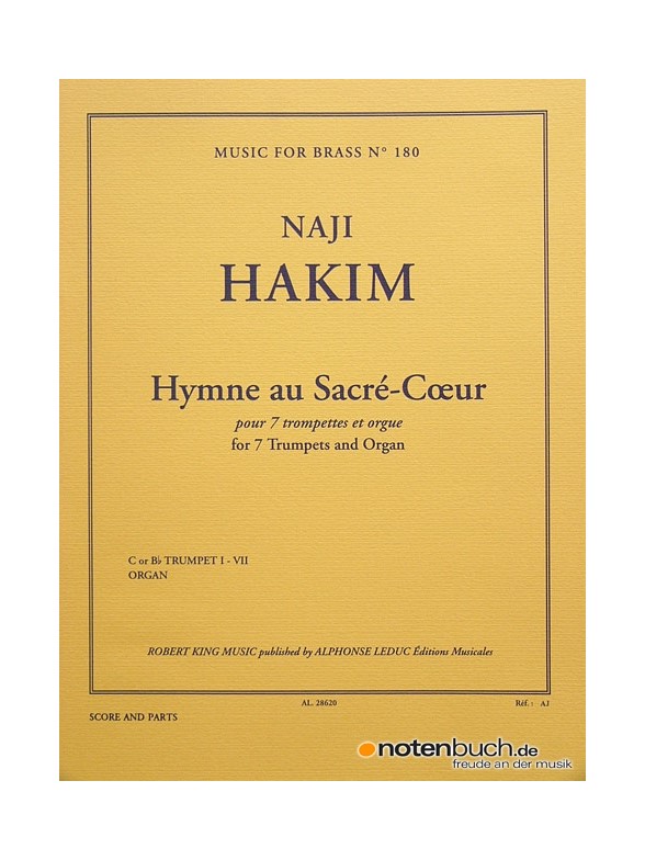 Naji Hakim: Hymne au Sacré-Coeur (Ensemble-Brass 8 or more)