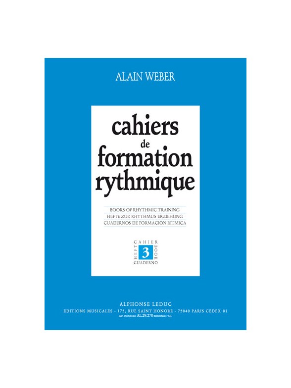 Alain Weber: Cahiers de Formation rythmique Vol.3 (Book)