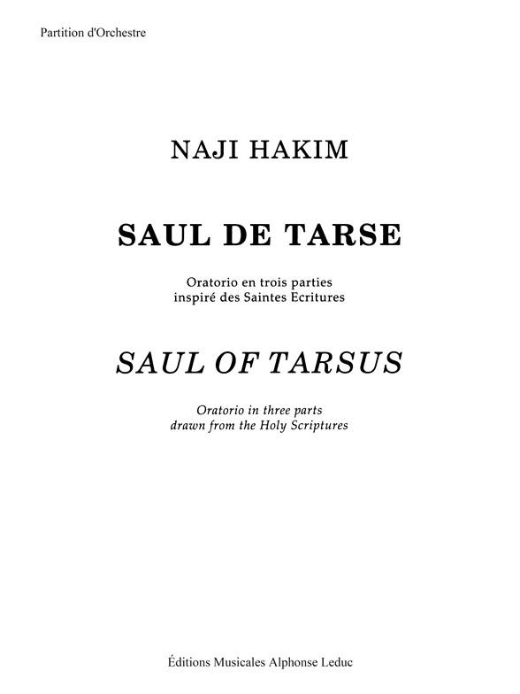 Naji Hakim: Saul de Tarse (Choral-Mixed accompanied)