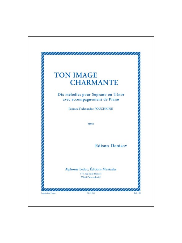 Edison Denisov: Ton Image charmante (sop/ten) (Voice & Piano)
