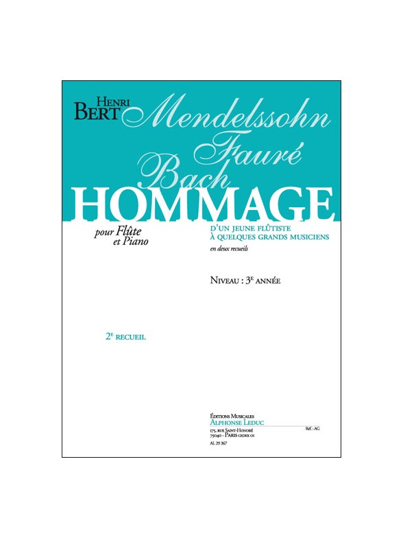 Henri Bert: Hommage d'un jeune Flûtiste Vol.2 (Flute & Piano)