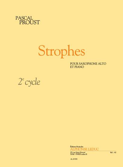 Pascal Proust: Strophes (alto) (Saxophone-Alto & Piano)