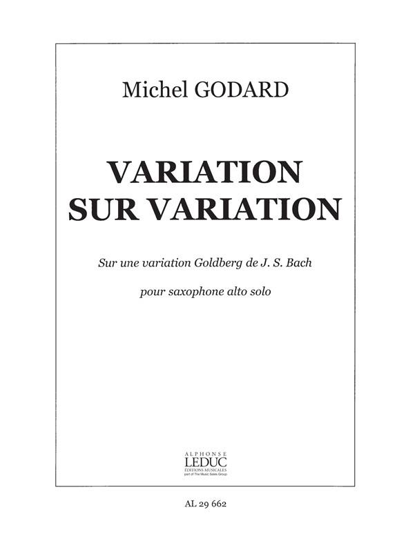 M. Godard: Variation sur Variation (alto) (Saxophone solo)