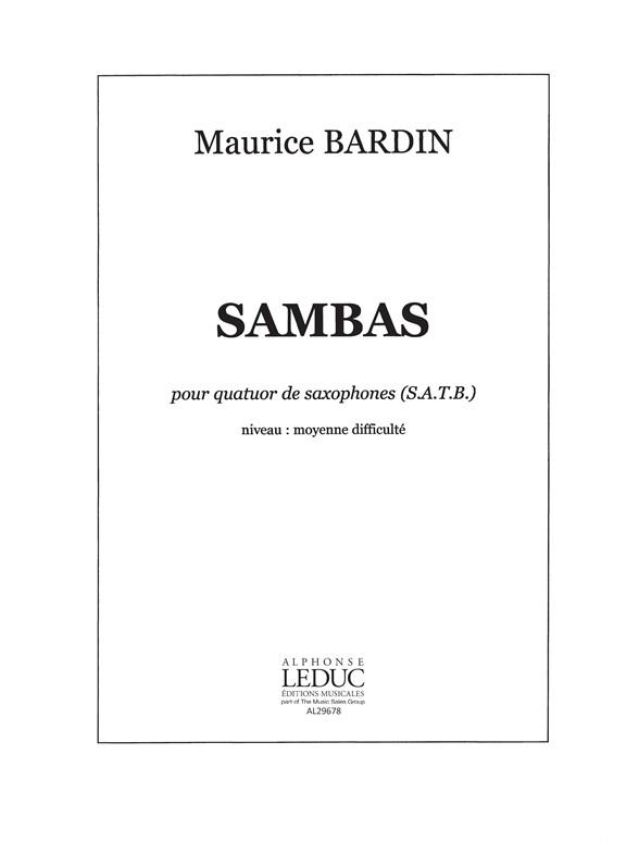 Maurice Bardin: Sambas (Saxophones 4)