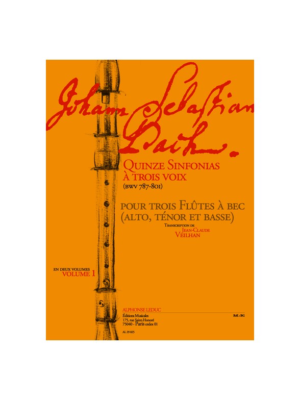 Bach Js 15 Sinfonias A 3 1 3rec Bk