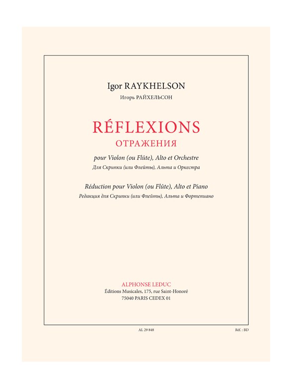 Reflexion Vln (Or Fl) Vla Pno Sc/Pts