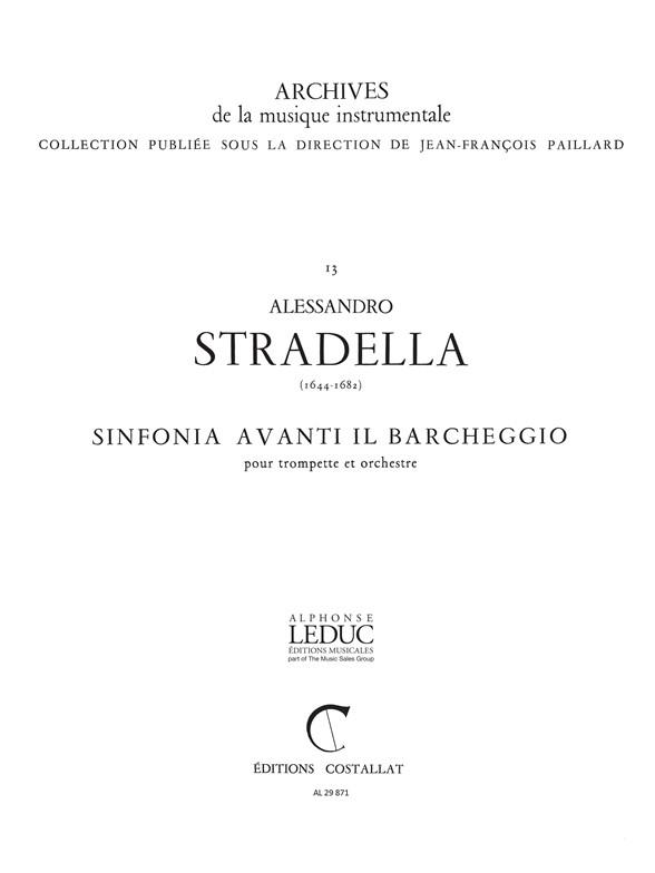 Alessandro Stradella: Symphonia avanti il Barcheggio (Trumpet & Orchestra)