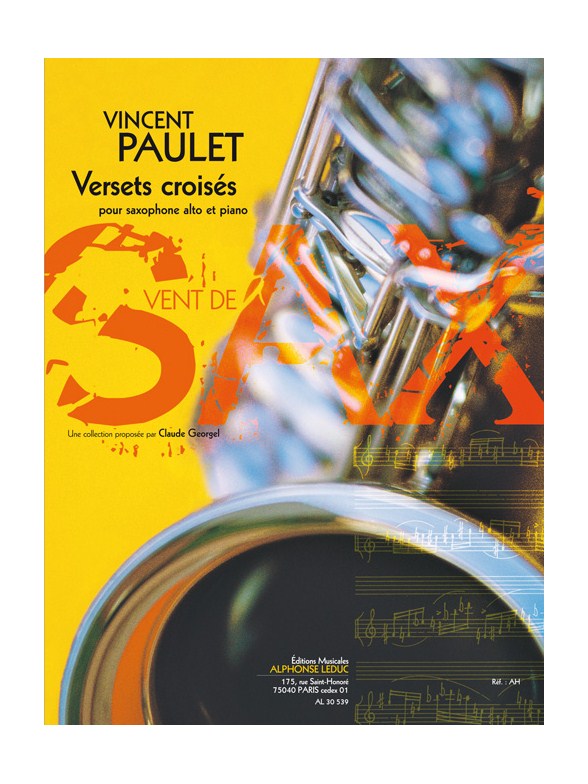 Paulet: Versets croisés (3') (3e) (collection vent de sax) pour saxophone alto et piano