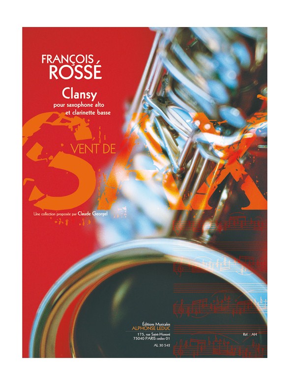 Rossé: Clansy (5'30'') (8e) (collection vent de sax) pour saxophone alto et clarinette basse