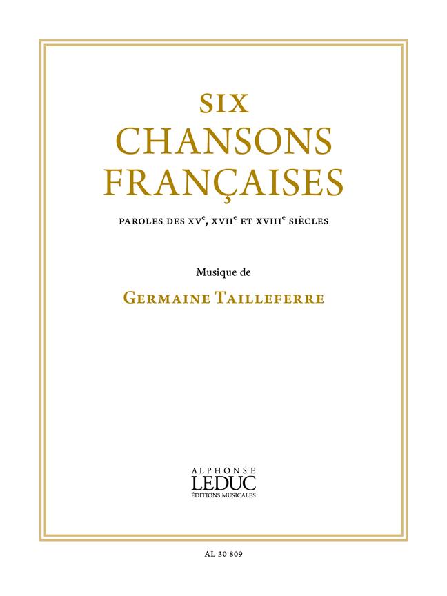 Six chansons françaises pour chant et piano