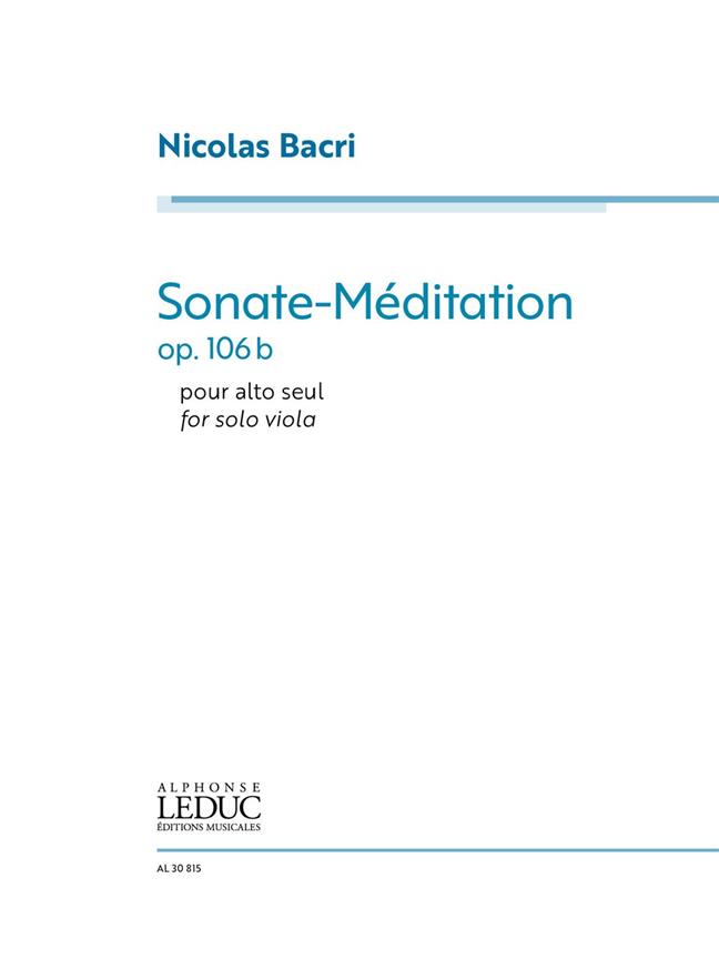 Sonate-Méditation for Solo Viola Op.106b