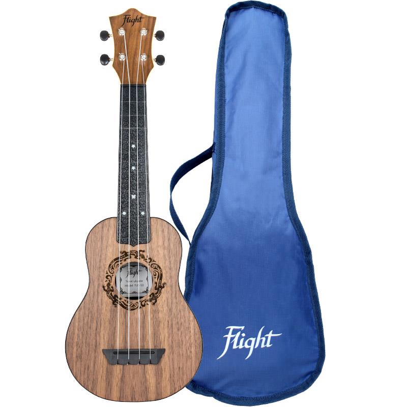 Flight: TUS50 ABS Travel/rejse Ukulele Walnut