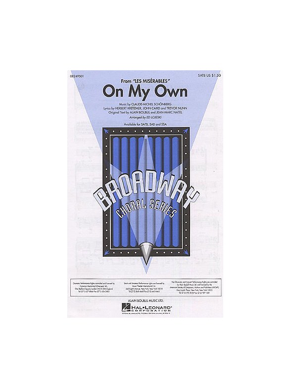 Alain Boublil/Claude-Michel Schonberg: On My Own (Les Miserables) (SATB)
