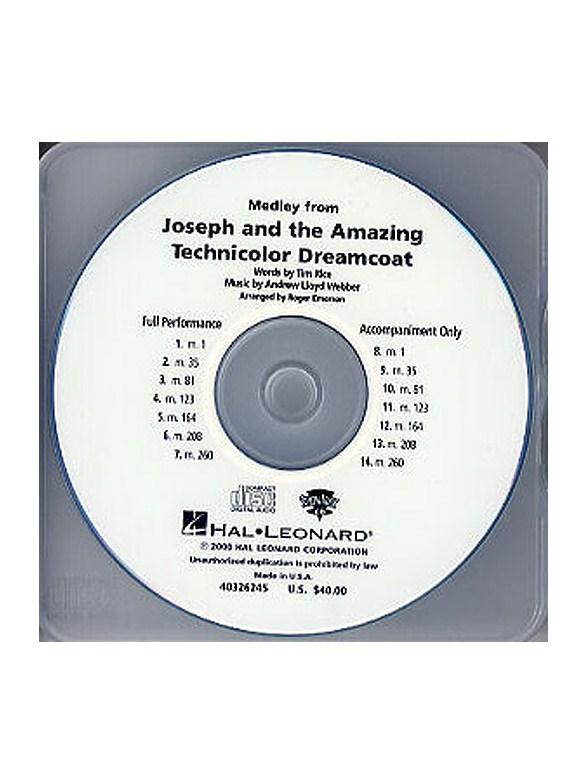 Andrew Lloyd Webber: Joseph And The Amazing Technicolor Dreamcoat Medley (Showtrax CD)
