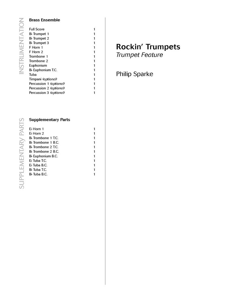 Rockin' Trumpets : Trumpet feature with optional Percussion