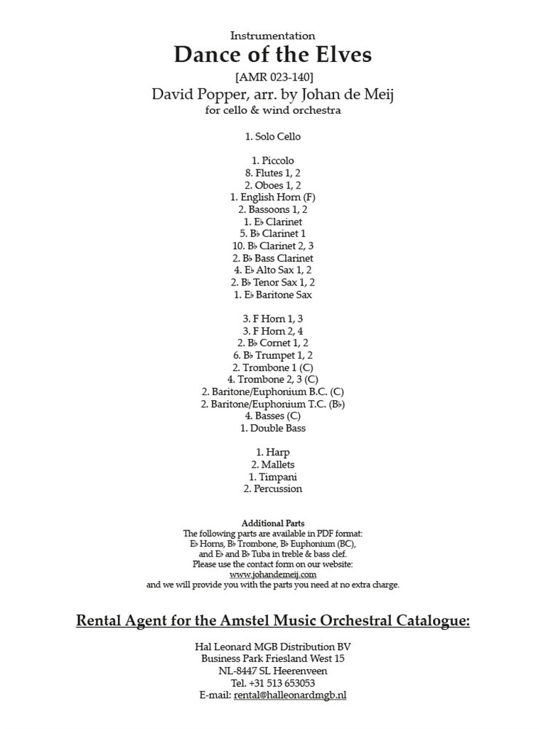 Dance of the Elves : original key