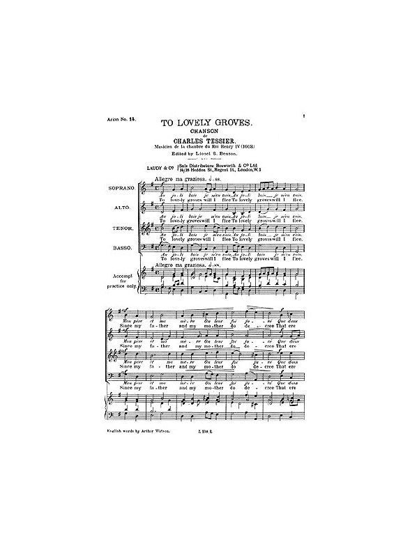 Tessier, C To Lovely Groves Satb
