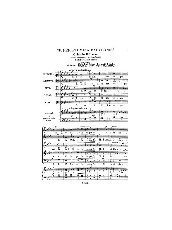 Orlando Lassus: Super Flumina Babylonis