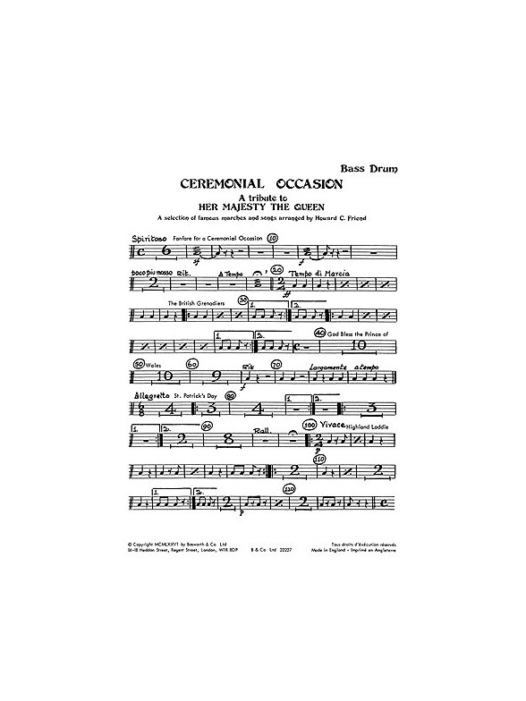 Friend, H C Ceremonial Occasion Orch (Ma) Sc/Pts