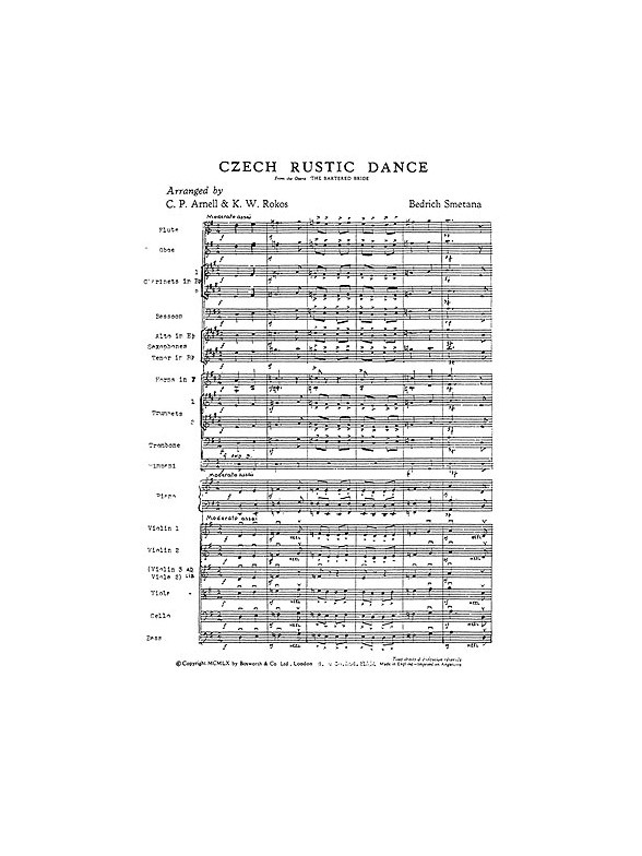 Smetana, B Czech Rustic Dance Rokos Orch (Me) Sc/Pts
