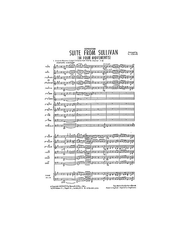 Sullivan, A Suite From Sullivan Cox-ife Orch (A) Sc/Pts