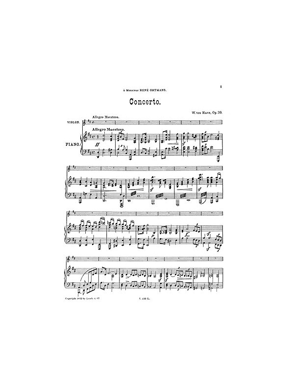 Willem Ten Have: Violin Concerto Op.30