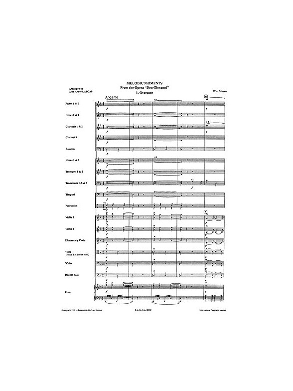 W.A. Mozart: Melodic Moments From Don Giovanni Orch (Ma) Sc/Pts