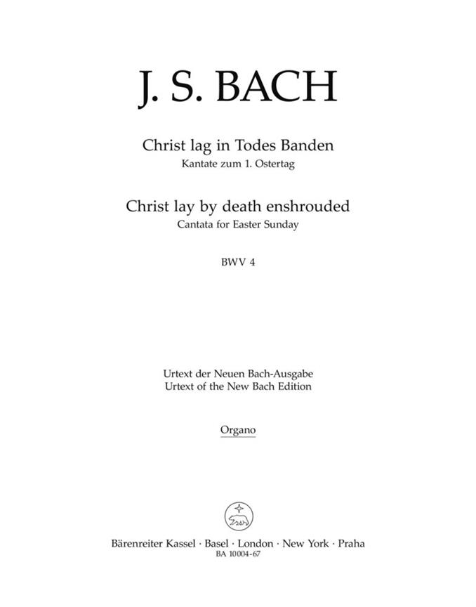 Christ lay by death enshrouded - Bach, Johann Sebastian