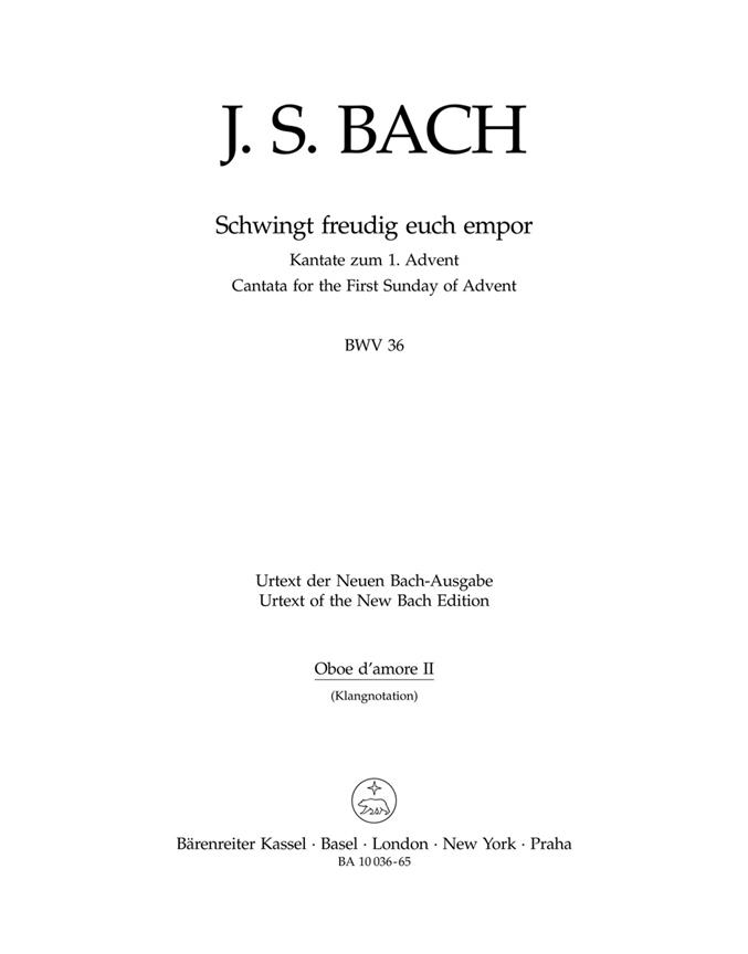 Cantata BWV 36 Schwingt Freudig Euch Empor