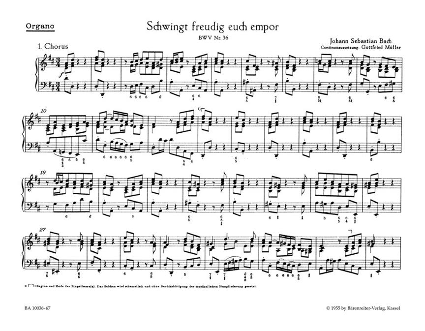 Cantata BWV 36 Schwingt Freudig Euch Empor
