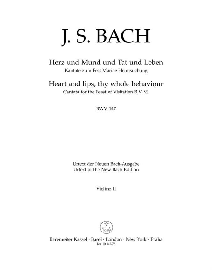 Heart and lips, thy whole behaviour - Bach, Johann Sebastian
