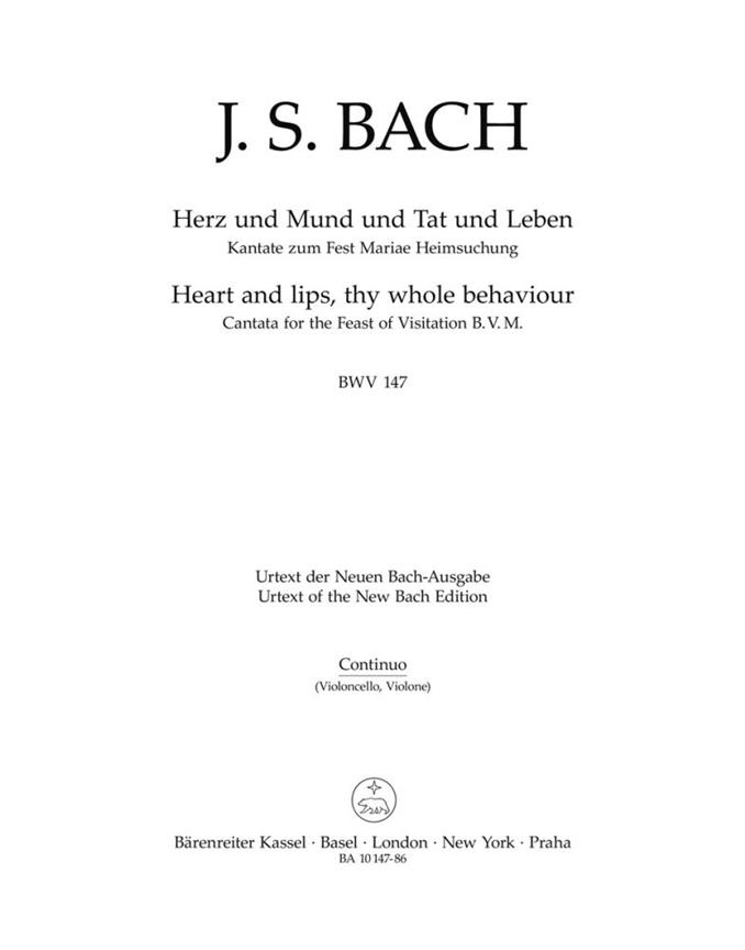 Heart and lips, thy whole behaviour - Bach, Johann Sebastian