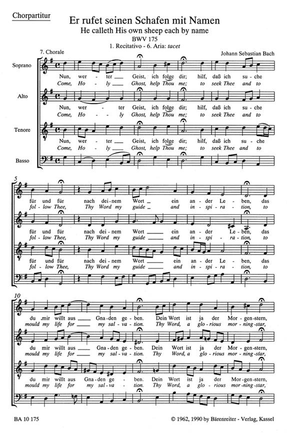 He calleth His own sheep each by name : Cantata for Whit Tuesday
