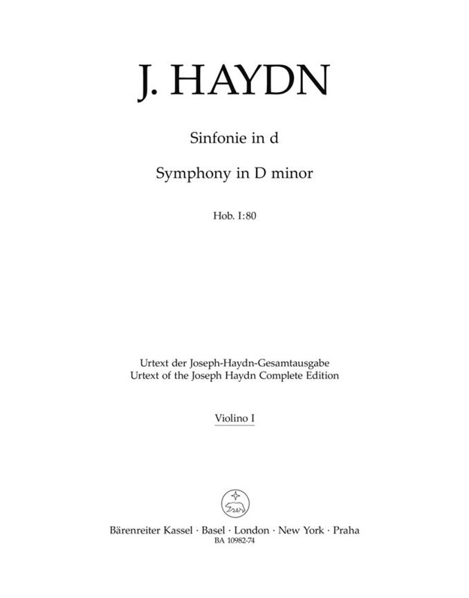Sinfonie in D minor : Hob. I:80