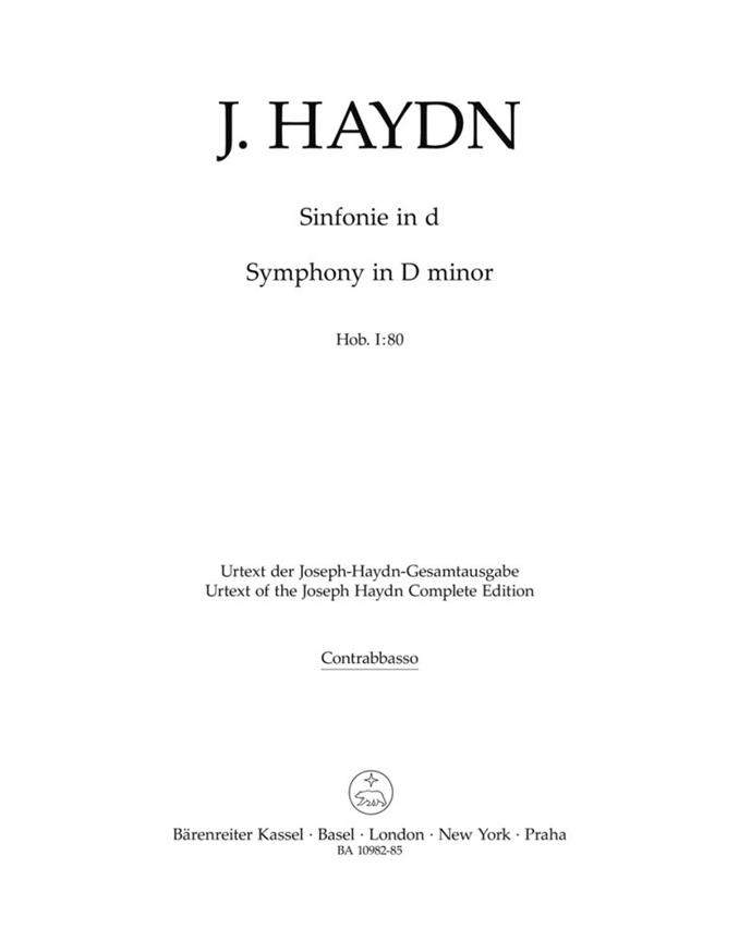 Sinfonie in D minor : Hob. I:80