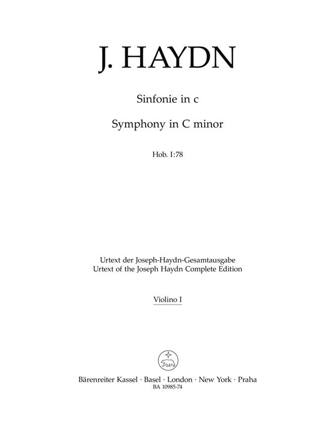 Symphony in C minor Hob I:78