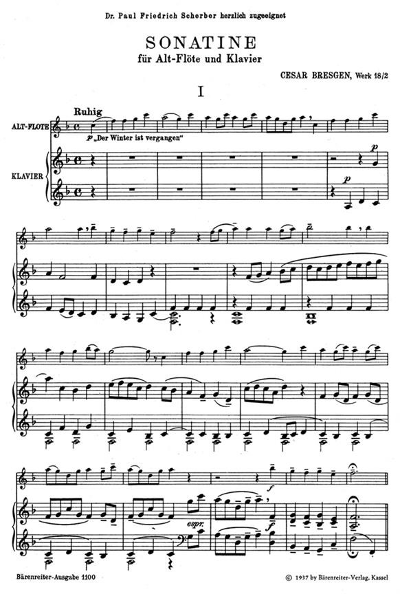 Sonatine mit Verwendung des Liedes "Der Winter ist vergangen" - Bresgen, Cesar