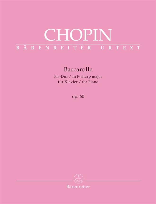 Barcarolle Für Klavier Fis-dur Op. 60