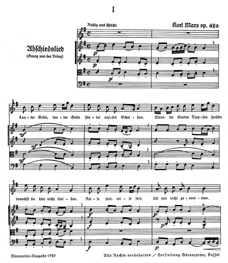 drei Liebeslieder - Marx, Karl