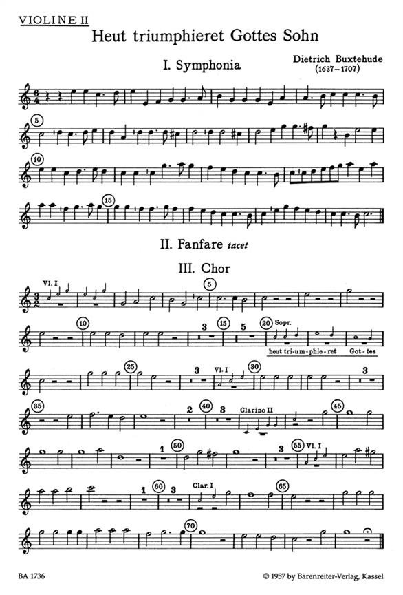 Heut triumphieret Gottes Sohn - Buxtehude, Dietrich