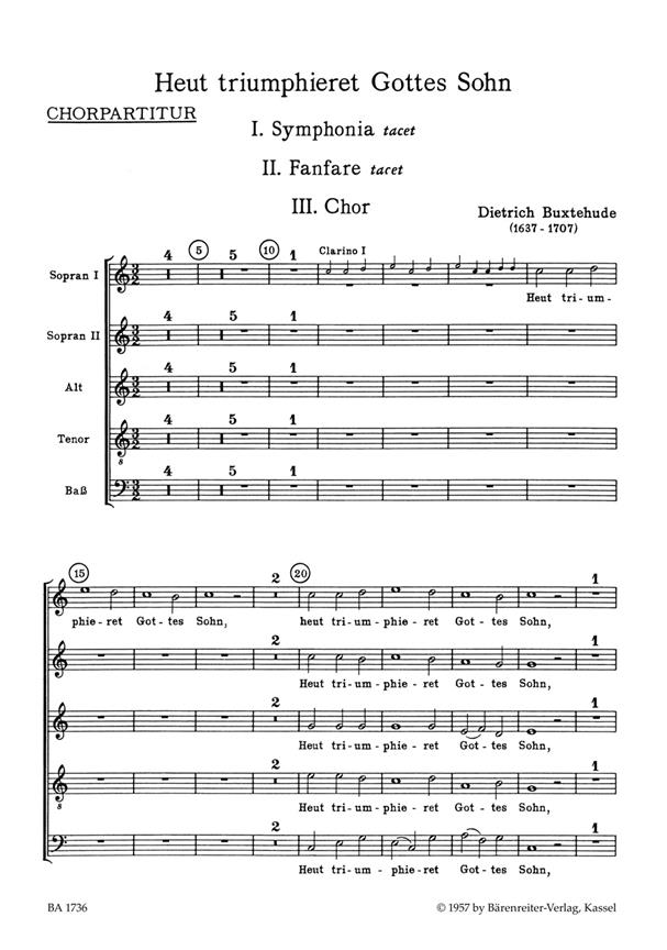 Heut triumphieret Gottes Sohn : Cantata for Easter