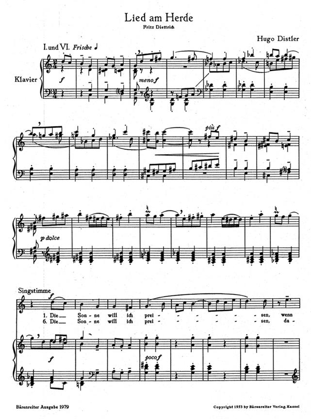 Lied am Herde - Distler, Hugo