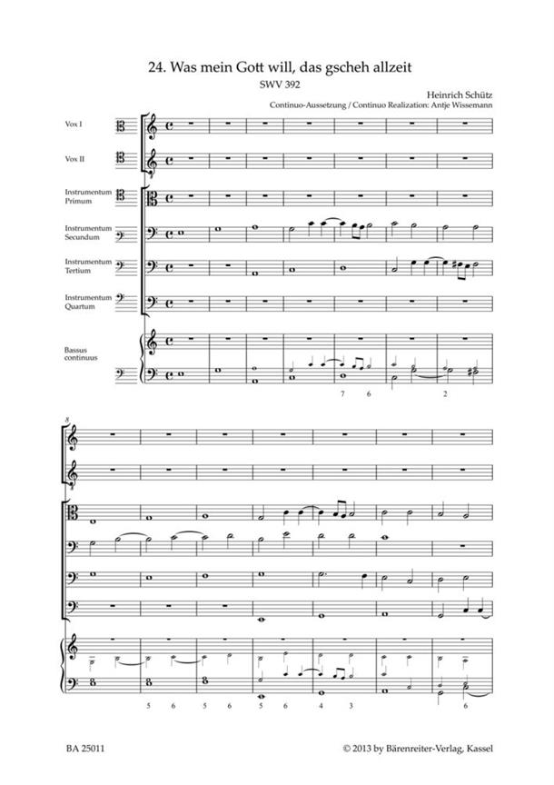 Was mein Gott will, das gscheh allzeit : SWV 392 Motet No. 24 from Geistliche Chor-Music