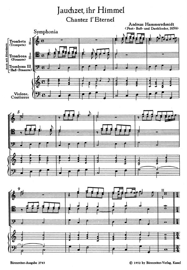 Jauchzet, ihr Himmel - Chantez l'Eternel - Hammerschmidt, Andreas