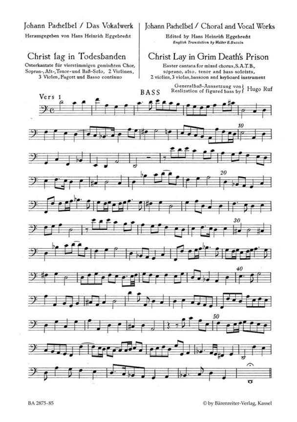 Christ lay in grim death's prison - Pachelbel, Johann