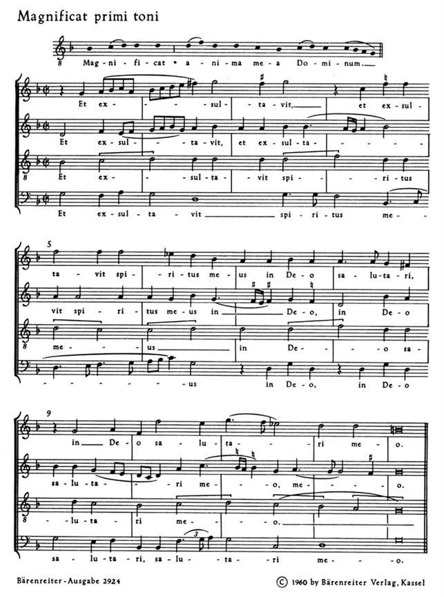 Magnificat primi toni : Der Lobgesang der Maria