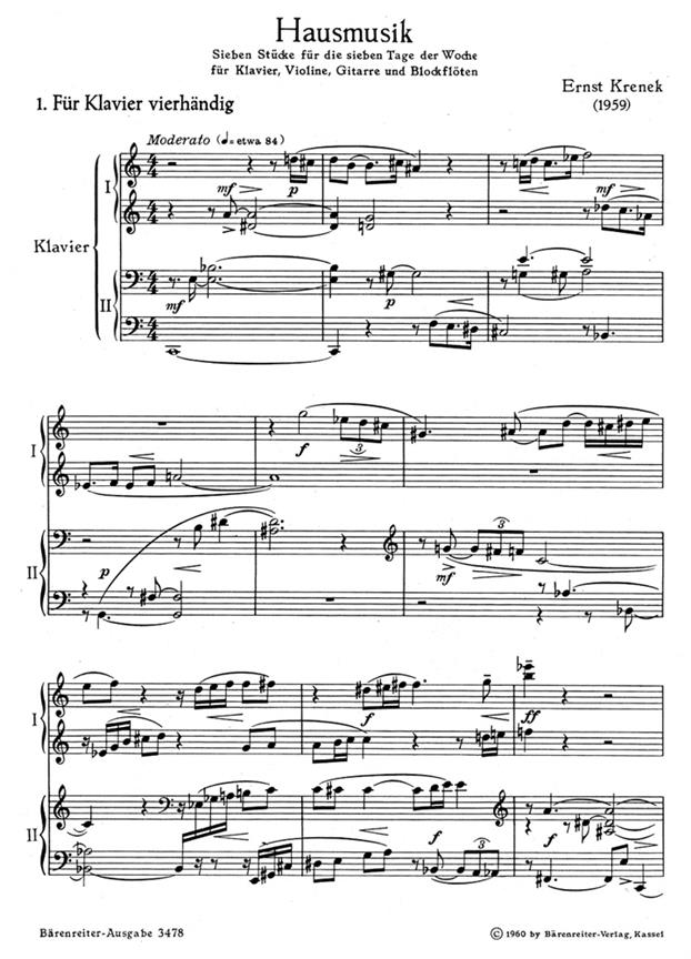Hausmusik - Krenek, Ernst